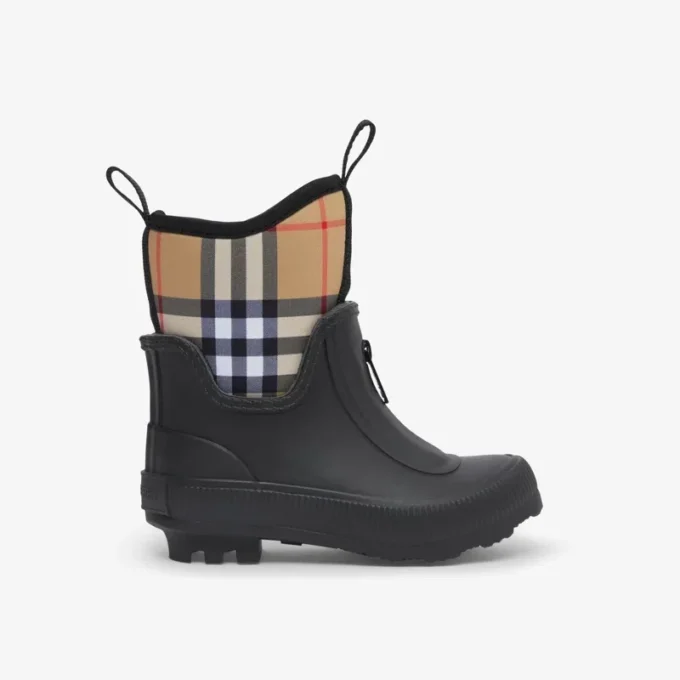Botas de lluvia de neopreno y goma con estampado Vintage Check