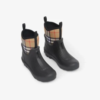 Botas de lluvia de neopreno y goma con estampado Vintage Check