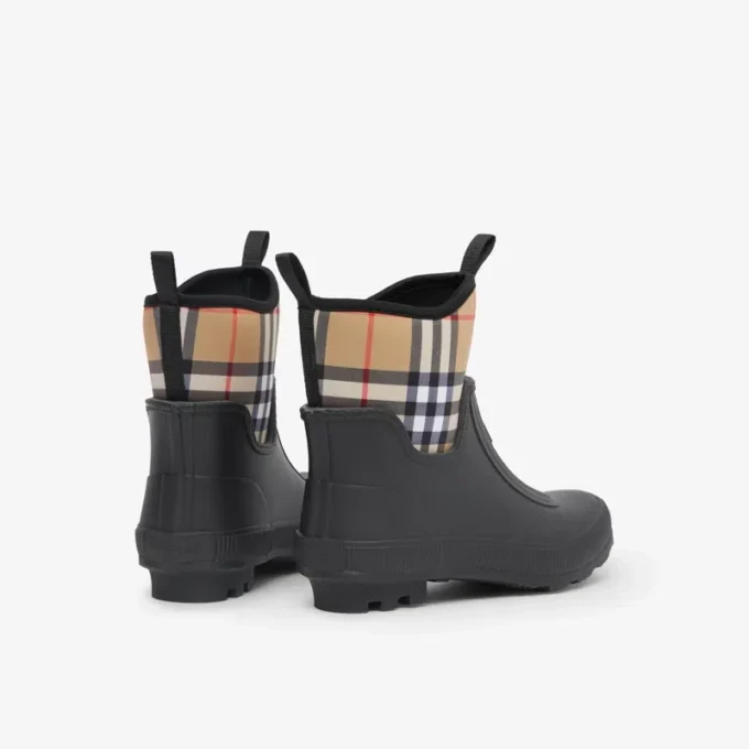 Botas de lluvia de neopreno y goma con estampado Vintage Check