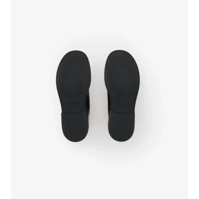 Botas de piel con paneles de cuadros