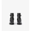 Botas de tacón con estampado de cuadros y piel