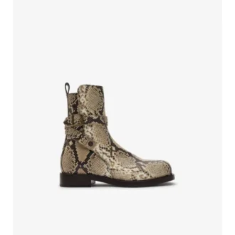 Botas Ledger de piel con estampado de pitón 
