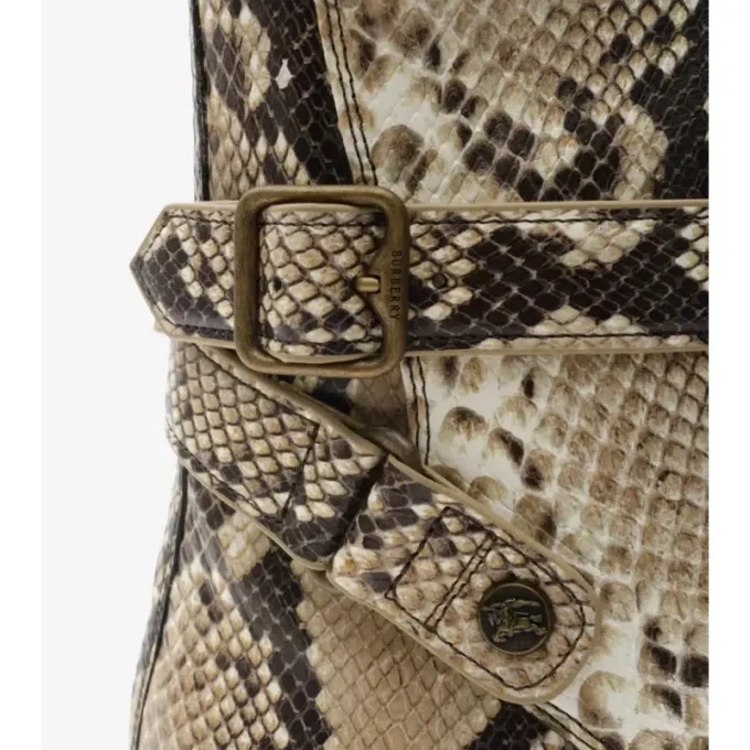 Botas Ledger de piel con estampado de pitón 