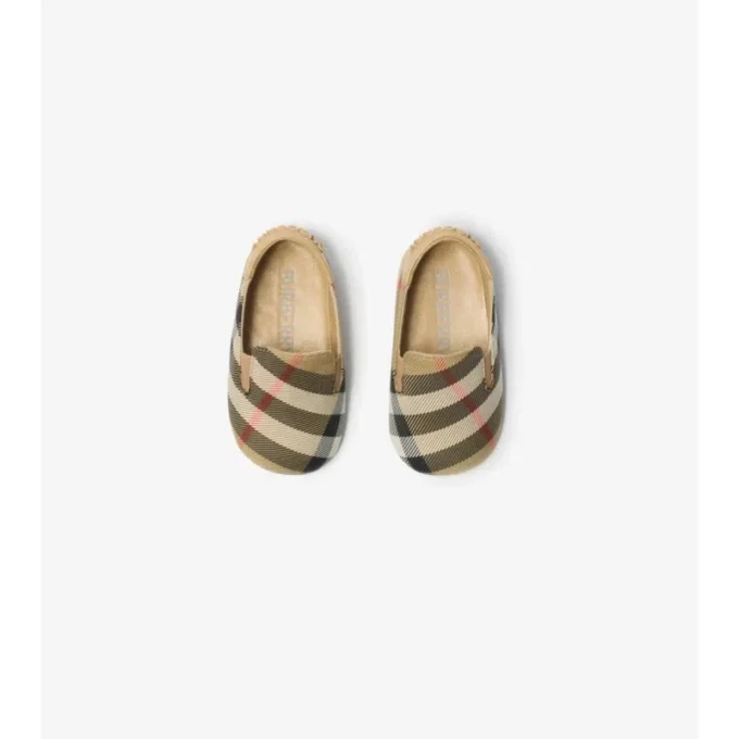 Botines de mezcla de nailon con estampado de cuadros