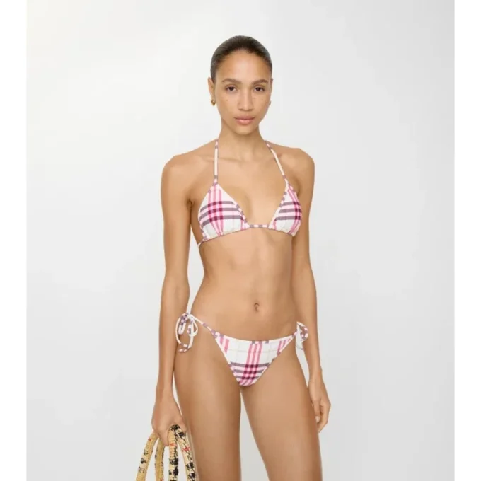 Braguitas de bikini con estampado de cuadros