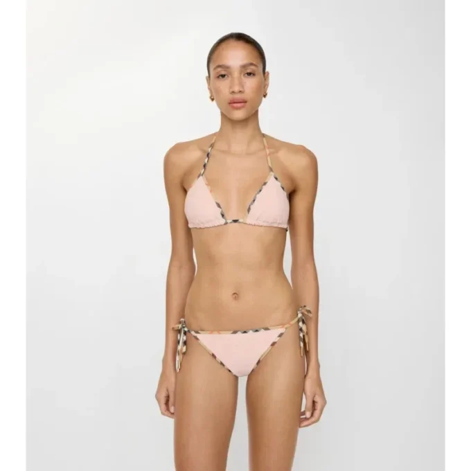 Braguitas de bikini con ribete de cuadros
