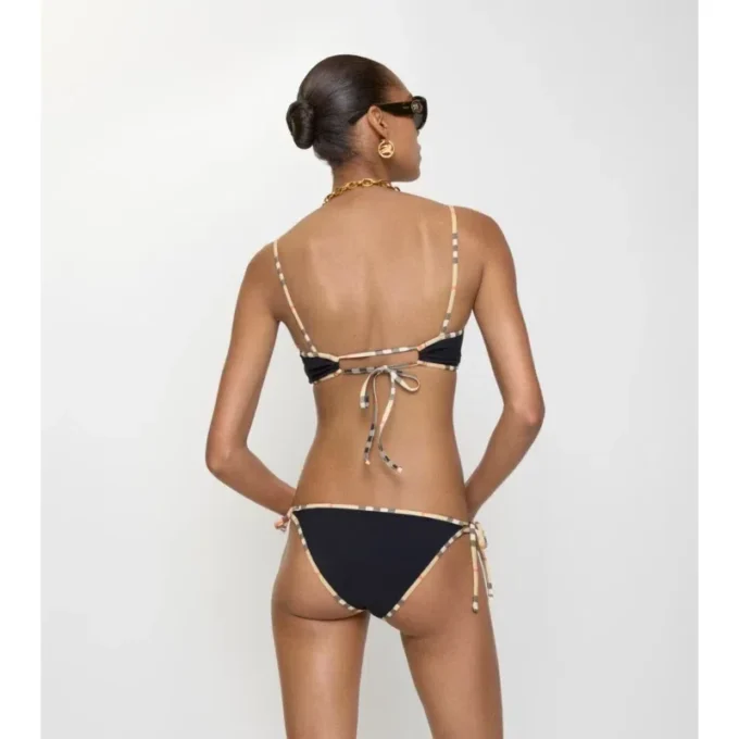 Braguitas de bikini con ribete de cuadros