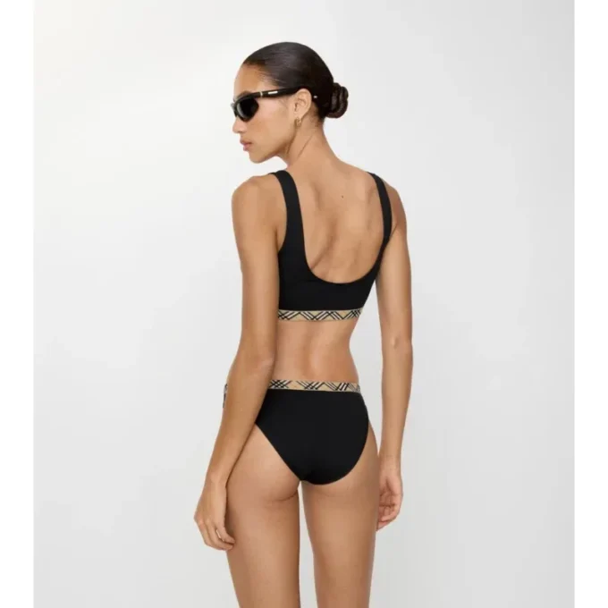 Braguitas de bikini con ribete de cuadros