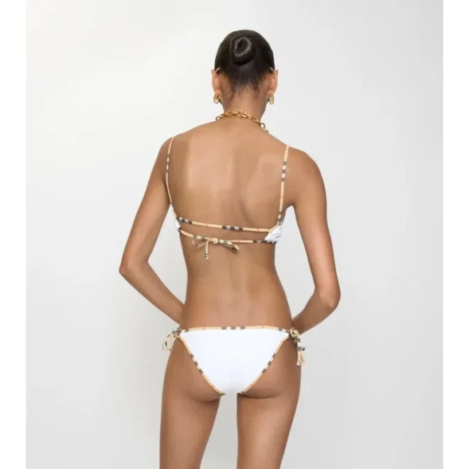 Braguitas de bikini con ribete de cuadros
