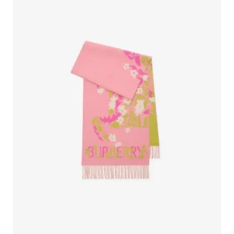 Bufanda ancha de cachemira EKD con estampado floral