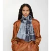 Bufanda ancha de lana y seda con estampado EKD Check