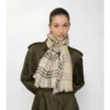 Bufanda ancha de lana y seda con estampado EKD Check