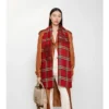 Bufanda ancha de lana y seda con estampado EKD Check
