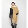 Bufanda con capucha de mezcla de lana de alpaca con logotipo