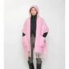Bufanda con capucha de mezcla de lana de alpaca con logotipo