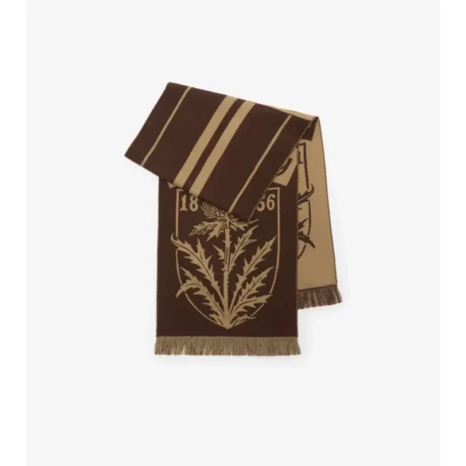 Bufanda de lana con escudo de cardo