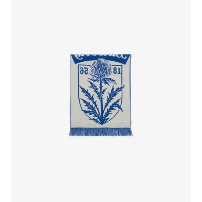 Bufanda de lana con escudo de cardo