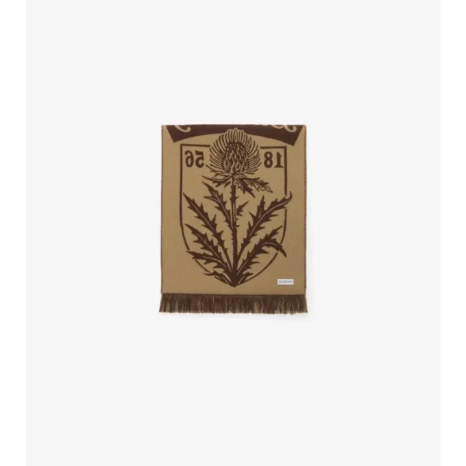 Bufanda de lana con escudo de cardo