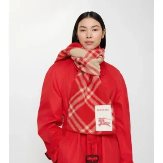 Bufanda de lana con estampado de cuadros