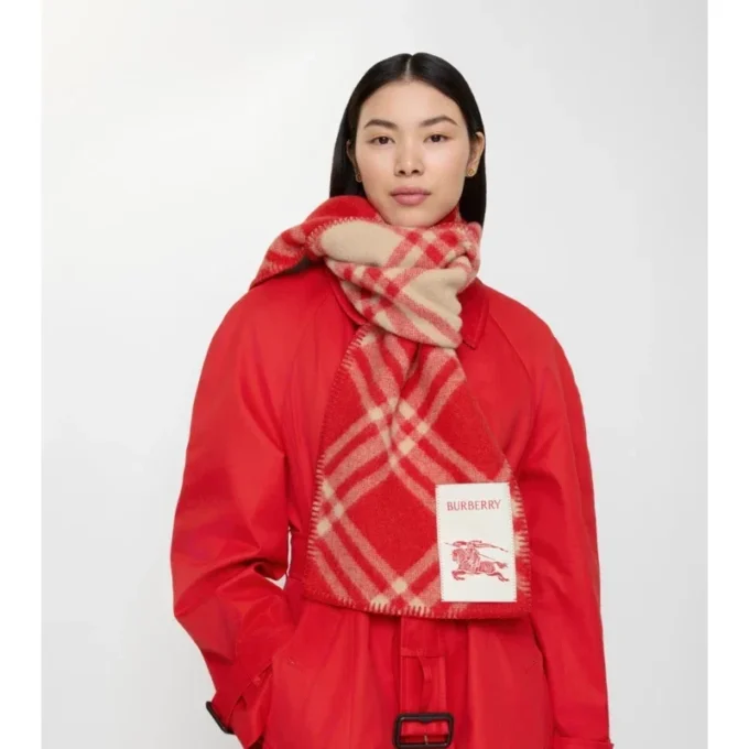 Bufanda de lana con estampado de cuadros