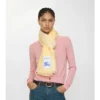 Bufanda de lana y seda con estampado de cuadros grandes