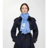Bufanda de lana y seda con estampado de cuadros grandes