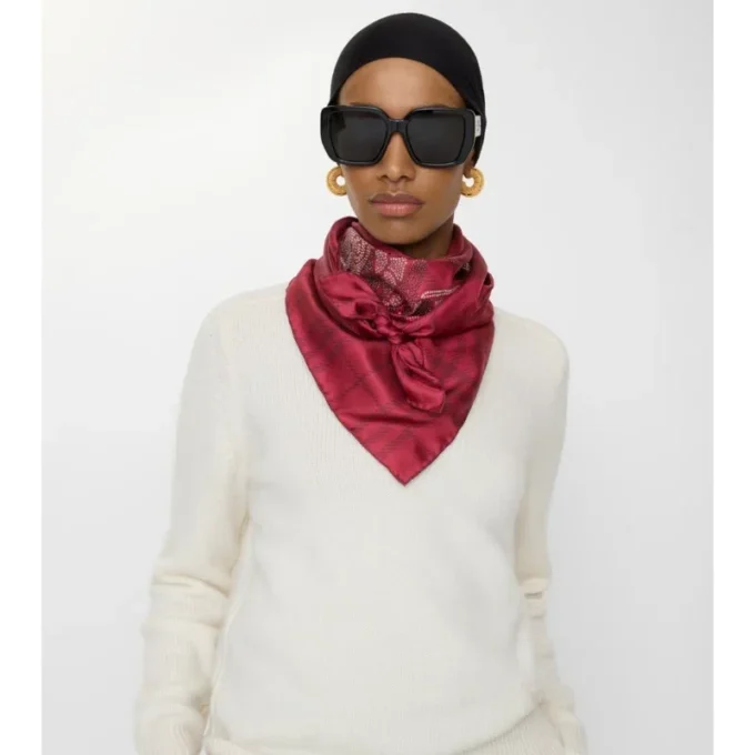Bufanda de seda Crystal EKD Check