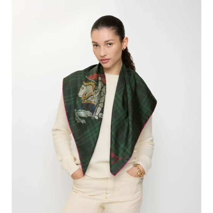 Bufanda de seda Crystal EKD Check