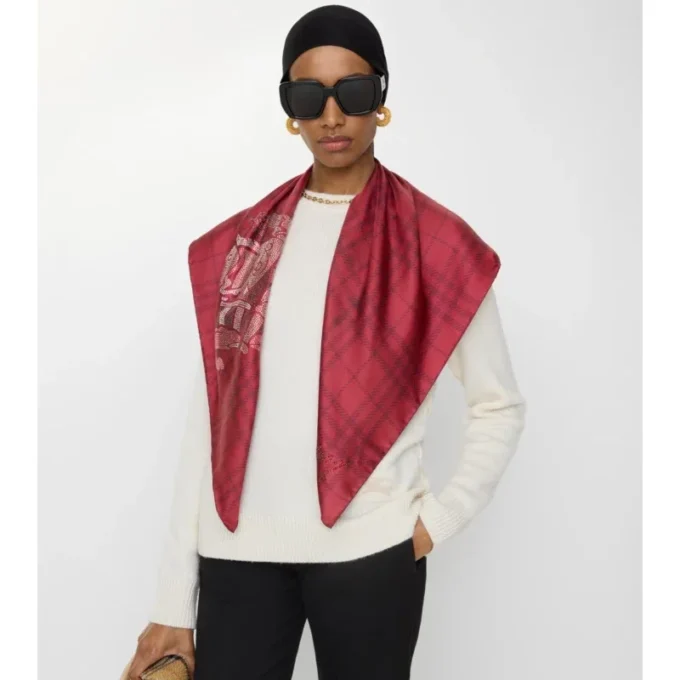 Bufanda de seda Crystal EKD Check