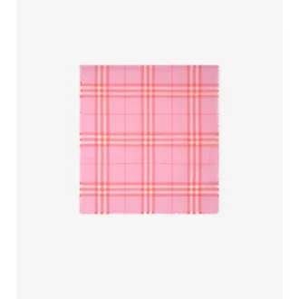 Bufanda reversible de lana y seda a cuadros