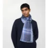 Bufanda reversible de lana y seda a cuadros