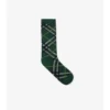 Calcetines de mezcla de algodón con estampado de cuadros