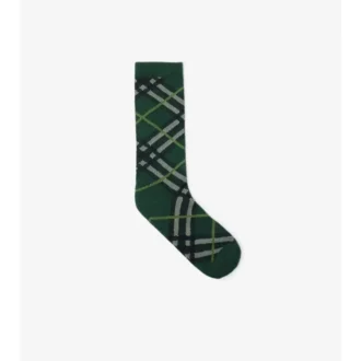 Calcetines de mezcla de algodón con estampado de cuadros