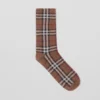 Calcetines de mezcla de algodón y cachemira con diseño Vintage Check en punto intarsia