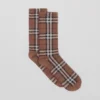 Calcetines de mezcla de algodón y cachemira con diseño Vintage Check en punto intarsia
