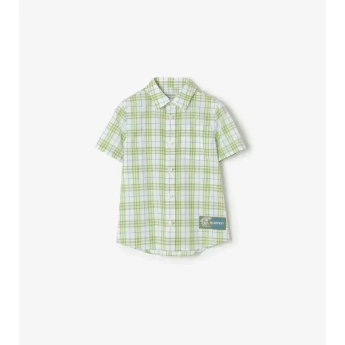 Camisa de algodón a cuadros
