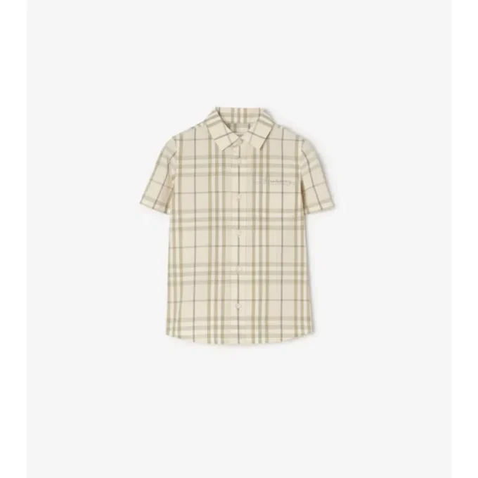 Camisa de algodón a cuadros