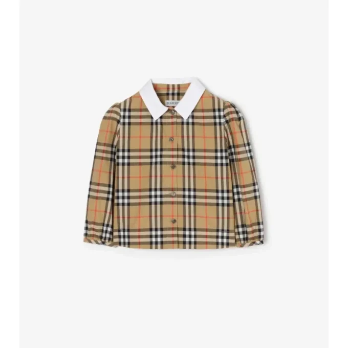 Camisa de algodón a cuadros