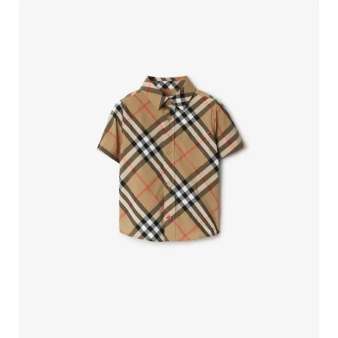 Camisa de algodón a cuadros