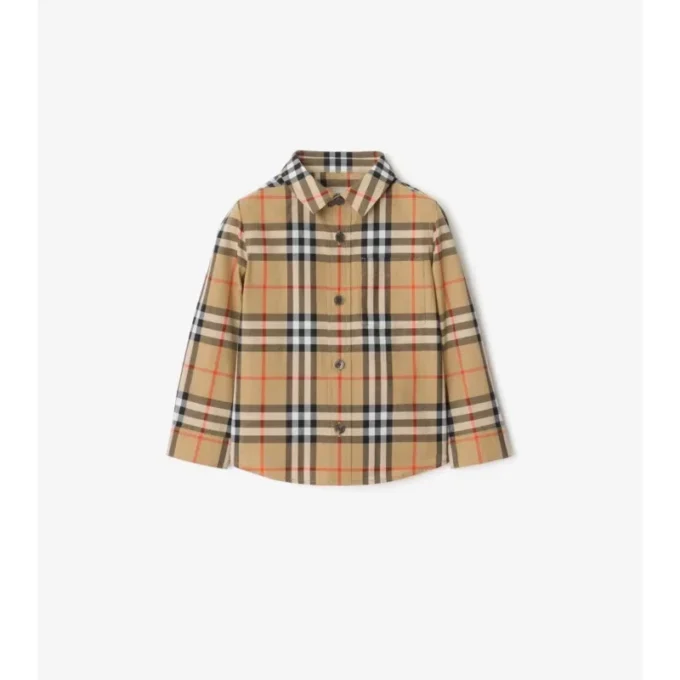 Camisa de algodón a cuadros