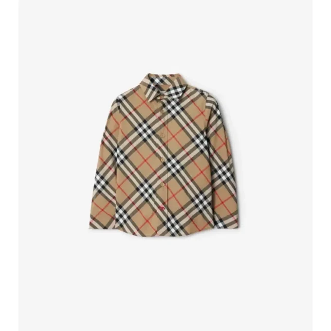 Camisa de algodón a cuadros