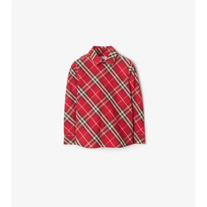 Camisa de algodón a cuadros