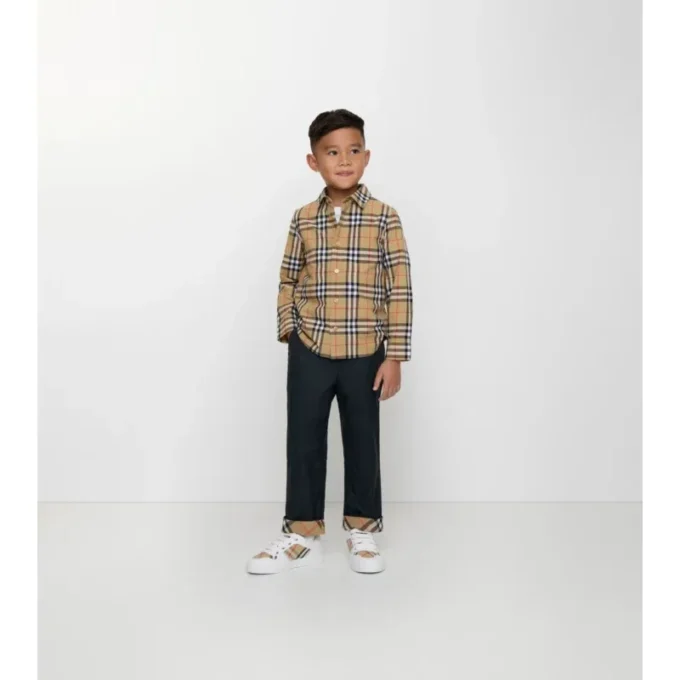 Camisa de algodón a cuadros