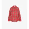 Camisa de algodón a cuadros de corte entallado
