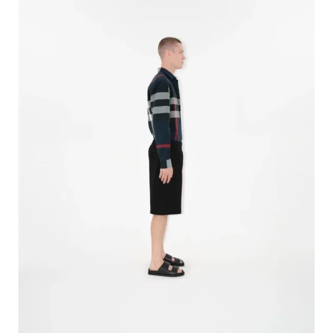 Camisa de algodón a cuadros de corte entallado