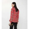 Camisa de algodón a cuadros de corte entallado
