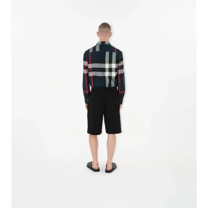 Camisa de algodón a cuadros de corte entallado