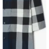 Camisa de algodón a cuadros de corte entallado