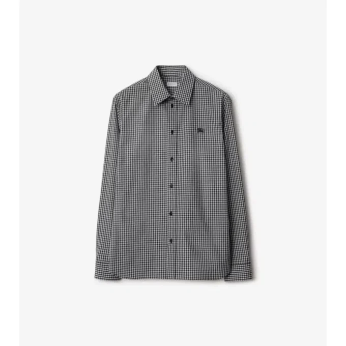 Camisa de algodón a cuadros de corte holgado