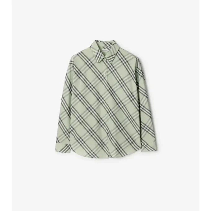Camisa de algodón a cuadros de corte holgado